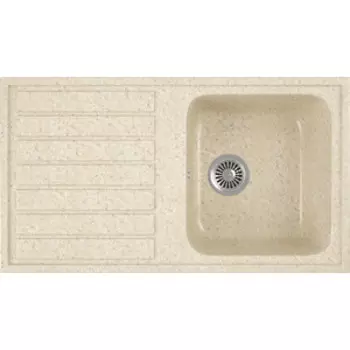 Кухонная мойка GreenStone GRS-20-328 бежевый, с сифоном