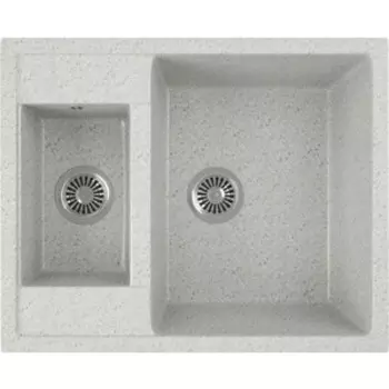 Кухонная мойка GreenStone GRS-21-310 серая, с сифоном
