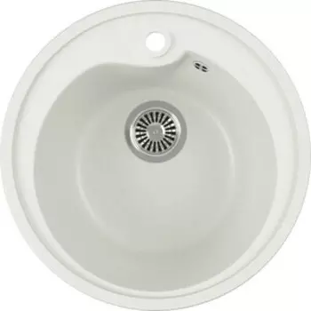 Кухонная мойка GreenStone GRS-45-341 молочная, с сифоном