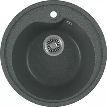 Кухонная мойка GreenStone GRS-45-343 антрацит, с сифоном