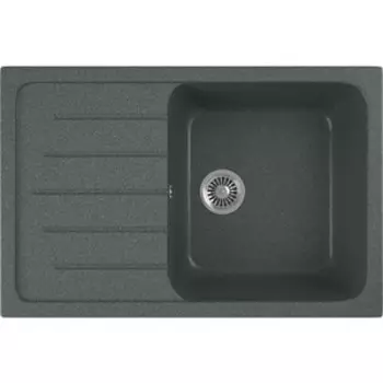 Кухонная мойка GreenStone GRS-76-343 антрацит, с сифоном