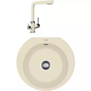 Кухонная мойка и смеситель Florentina Эльба шампань Fs (20.145.C0555.202 + 333.19H.2123.202)