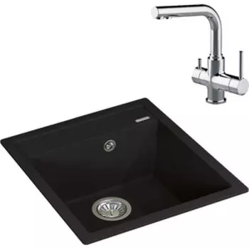 Кухонная мойка и смеситель Florentina Липси 460 Lemark Comfort (20.280.B0460.302, LM3061C)