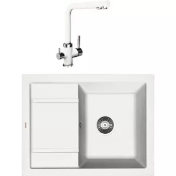 Кухонная мойка и смеситель Florentina Липси 660 жасмин Fs (20.155.C0660.201 + 333.19H.2123.201)