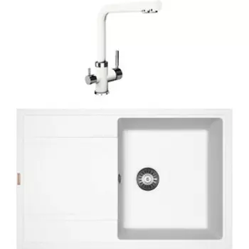 Кухонная мойка и смеситель Florentina Липси 780 жасмин Fs (20.270.C0780.201 + 333.19H.2123.201)