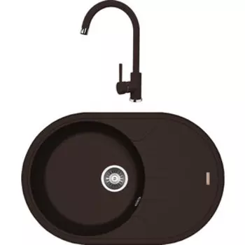 Кухонная мойка и смеситель Florentina Лотос 780 мокко Fs (20.295.C0780.303 + 313.01H.1123.303)