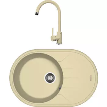 Кухонная мойка и смеситель Florentina Лотос 780 шампань Fs (20.295.C0780.202 + 313.01H.1123.202)