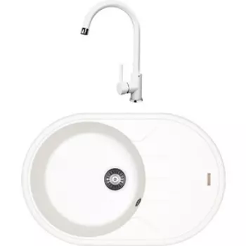 Кухонная мойка и смеситель Florentina Лотос 780 жасмин Fs (20.295.C0780.201 + 313.01H.1123.201)