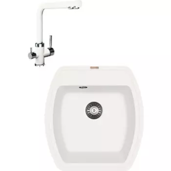 Кухонная мойка и смеситель Florentina Нире 480 жасмин Fs (20.190.B0480.201 + 333.19H.2123.201)