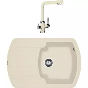 Кухонная мойка и смеситель Florentina Нире 760 шампань Fs (20.195.B0760.202 + 333.19H.2123.202)