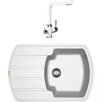 Кухонная мойка и смеситель Florentina Нире 760 жасмин Fs (20.195.B0760.201 + 333.19H.2123.201)