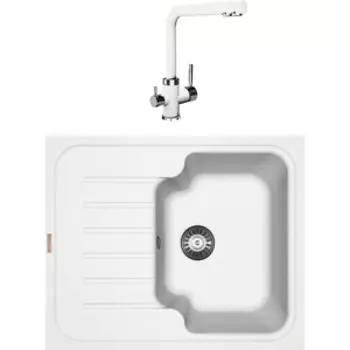 Кухонная мойка и смеситель Florentina Таис 615 жасмин Fs (20.235.A0615.201 + 333.19H.2123.201)