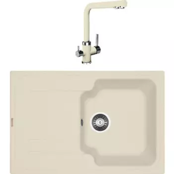 Кухонная мойка и смеситель Florentina Таис 760 шампань Fs (20.260.B0760.202 + 333.19H.2123.202)