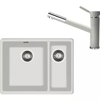 Кухонная мойка и смеситель Florentina Вега 335/160 жасмин Fs (22.325.D0510.201 + 313.18L.1223.201)