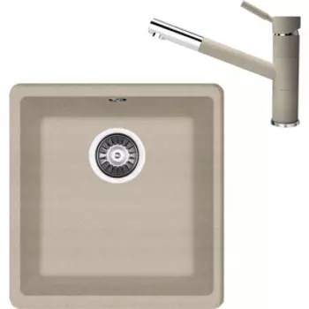 Кухонная мойка и смеситель Florentina Вега 360 песочный Fg (22.310.B0360.107 + 313.18L.1223.107)