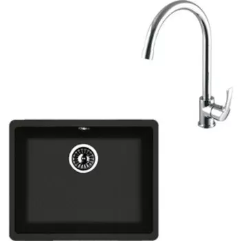 Кухонная мойка и смеситель Florentina Вега 500 Lemark Plus Strike (22.320.D0500.302, LM1105C)