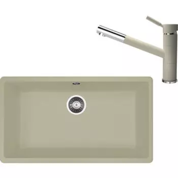 Кухонная мойка и смеситель Florentina Вега 700 шампань Fs (22.435.E0700.202 + 313.18L.1223.202)