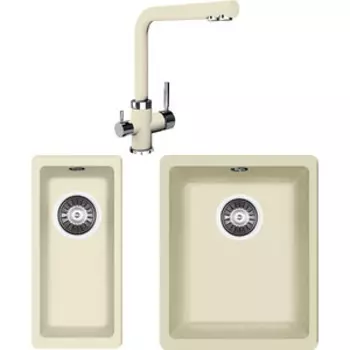 Кухонная мойка и смеситель Florentina Вега Арес 300/160 шампань Fs