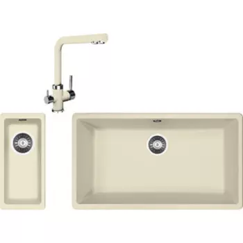 Кухонная мойка и смеситель Florentina Вега Арес 700/160 шампань Fs