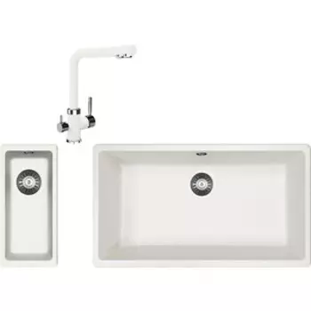 Кухонная мойка и смеситель Florentina Вега Арес 700/160 жасмин FS