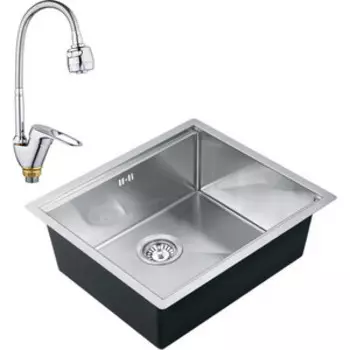 Кухонная мойка и смеситель Kaiser KTM-5548 нержавеющая сталь (KTM-5548, SL55-016F)