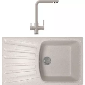 Кухонная мойка и смеситель Mixline ML-GM20 песочная 302
