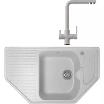 Кухонная мойка и смеситель Mixline ML-GM24 серая 310