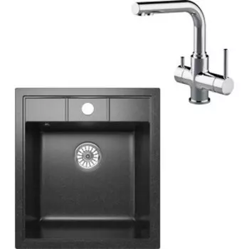 Кухонная мойка и смеситель Mixline ML-GM28 черная 308 (4620031446774, LM3061C)