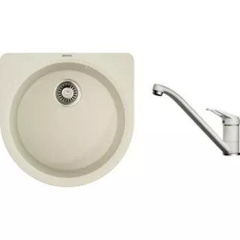 Кухонная мойка и смеситель Omoikiri Akegata 51 PA пастила (4993754, 4994169)