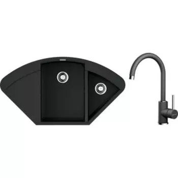 Кухонная мойка и смеситель Omoikiri Sakaime 105C BL черная (4993123, 4994106)