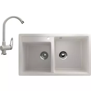Кухонная мойка и смеситель Ulgran U-200 белый