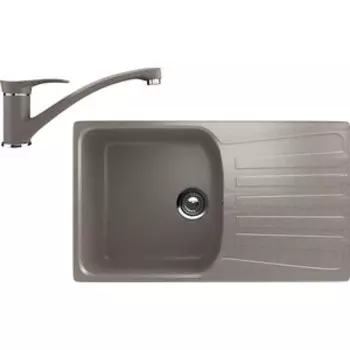 Кухонная мойка и смеситель Ulgran U-203 песочный