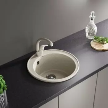 Кухонная мойка и смеситель ZOX ZX-GM 01 48х48 песочная