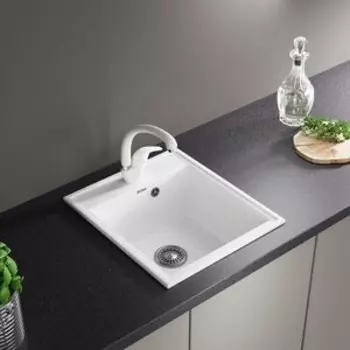 Кухонная мойка и смеситель ZOX ZX-GM 04 42х48 белая