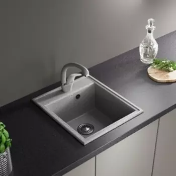 Кухонная мойка и смеситель ZOX ZX-GM 04 42х48 серая