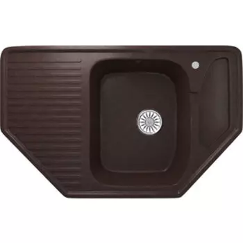 Кухонная мойка Mixline ML-GM24 80х50 с крылом, шоколад 345 (4660105233312)