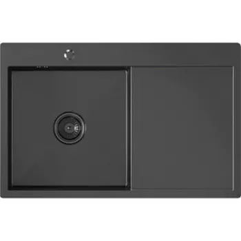 Кухонная мойка Mixline Pro 78х50 левая, черный графит (4610211009387)