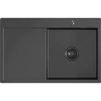 Кухонная мойка Mixline Pro 78х50 правая, черный графит (4610211009394)