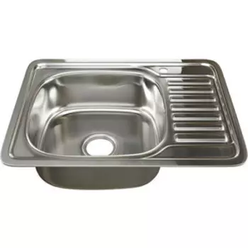 Кухонная мойка Mixline Врезная 50х65 с сифоном, нержавеющая сталь 0,6 мм (4630030632269)