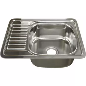 Кухонная мойка Mixline Врезная 58x48 с сифоном, нержавеющая сталь 0,8 мм (4620031448914)