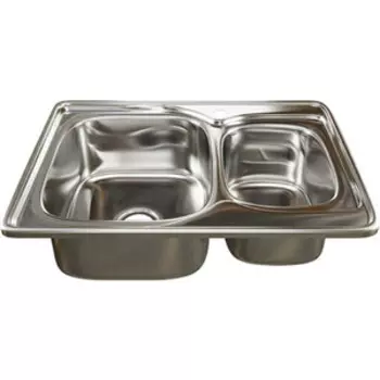 Кухонная мойка Mixline Врезная 70x50 с сифоном, нержавеющая сталь 0,8 мм (4640030862474)