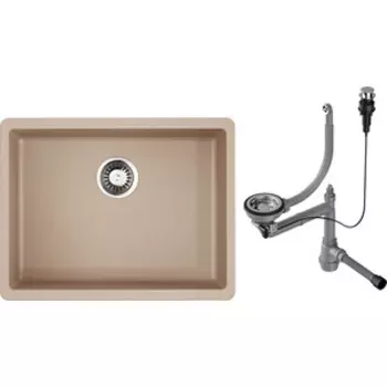 Кухонная мойка Omoikiri Kata 54-U SA с клапаном-автомат, бежевая (4993424, 4956164)