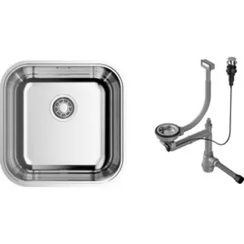 Кухонная мойка Omoikiri Omi 44-U/IF IN с клапаном автомат, нержавеющая сталь (4993494, 4956468)