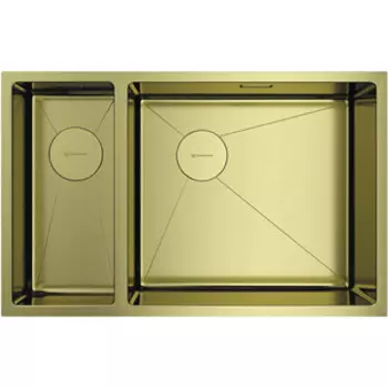 Кухонная мойка Omoikiri Taki 69-2-U/IF-LG-R Side светлое золото (4993184)