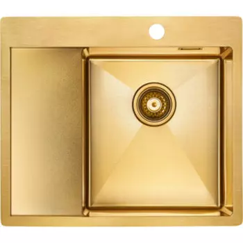 Кухонная мойка Paulmark Alster 59х51 брашированное золото (PM825951-BGR)