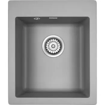 Кухонная мойка Paulmark Leer 41,5х49 серый металлик (PM104249-GRM)