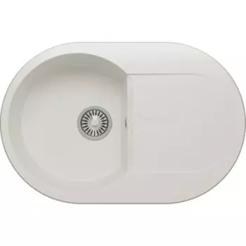 Кухонная мойка Polygran Atol 760 №36 белый хлопок (679030)