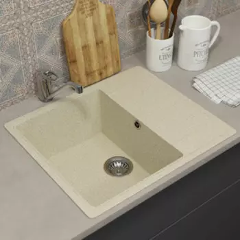 Кухонная мойка Uperwood ECON UPD-201-002 бежевая матовая