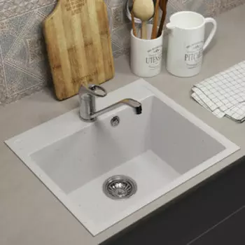 Кухонная мойка Uperwood ECON UPD-408-001 белая матовая