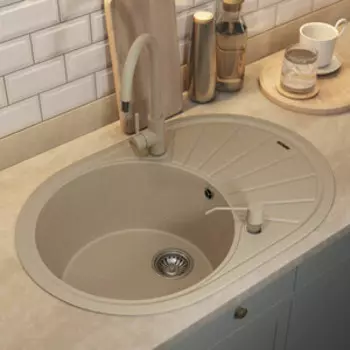 Кухонная мойка Uperwood Quartz Premium UPD-02-02 бежевая